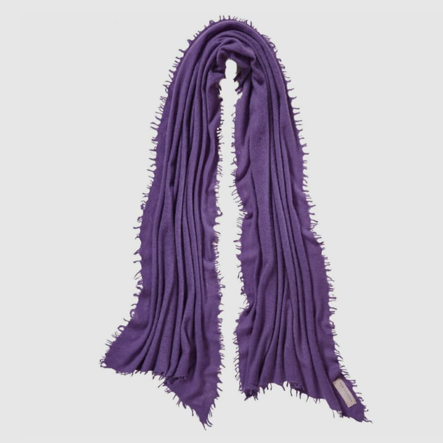 Pur Schoen Hand Felted Cashmere Soft Scarf Violet + Gift