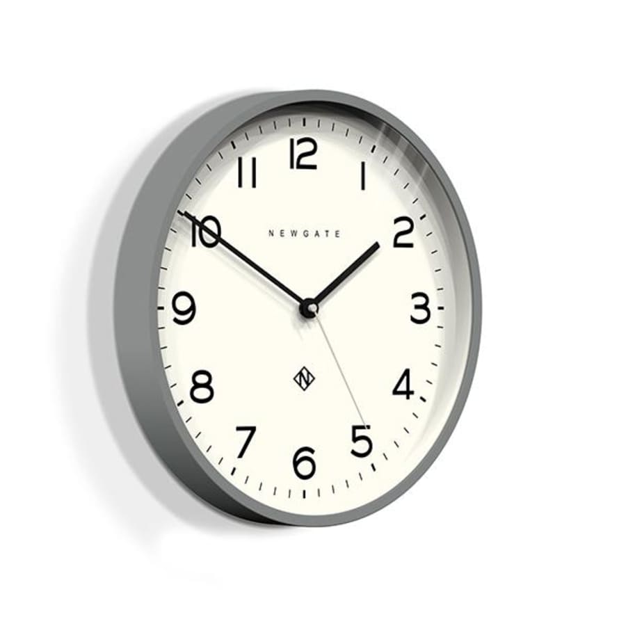 Newgate Echo Number Three Modern Posh Grey Wall Clock