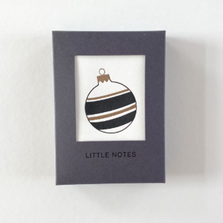Penguin Ink Black Bauble Little Notes Card Set - Boxed