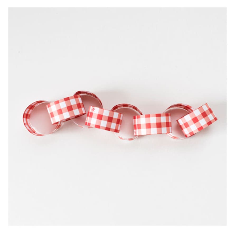Cotton Clara Gingham Paper Chain Red