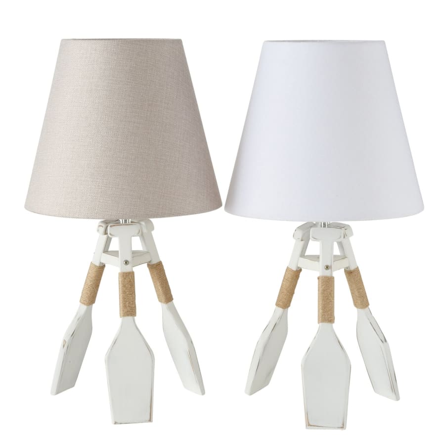 &Quirky Barco Paddle Base Table Lamp : Natural or White