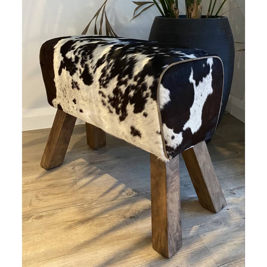 Collective Home Store Medium Cowhide Pommel Horse Style Bench
