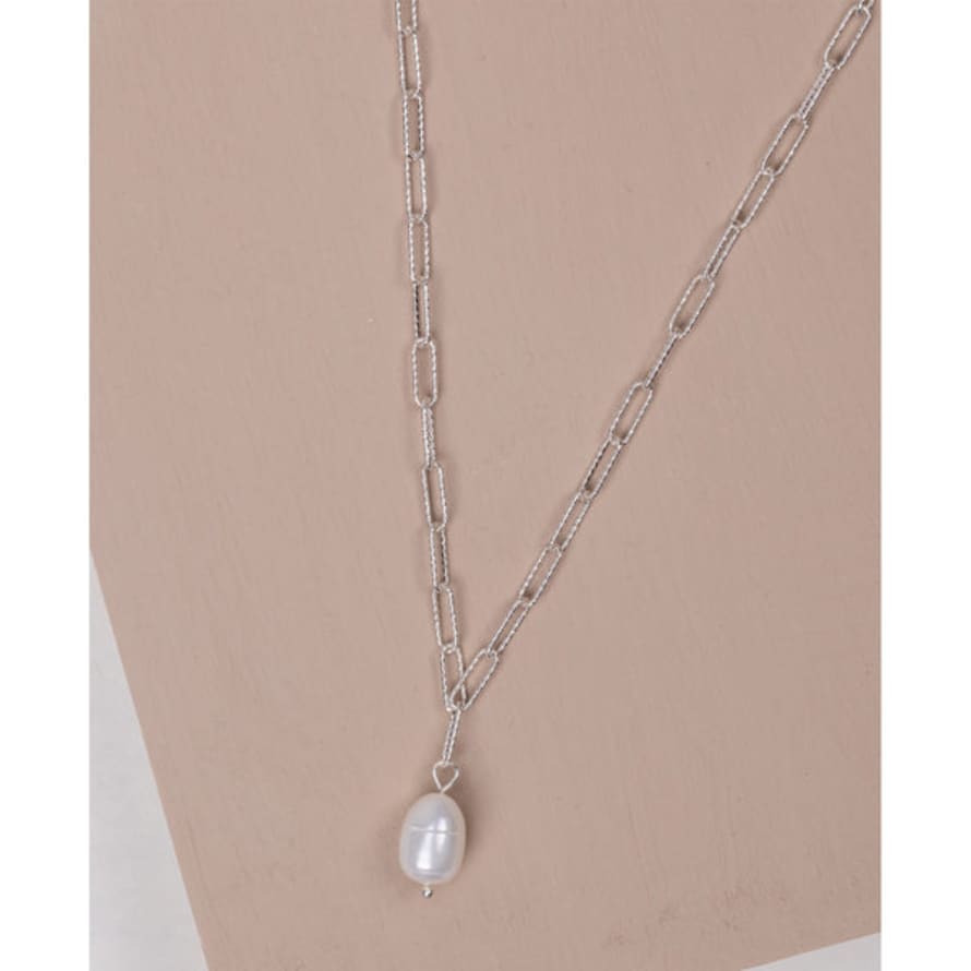 Olia Haliday Silver Pearl Necklace