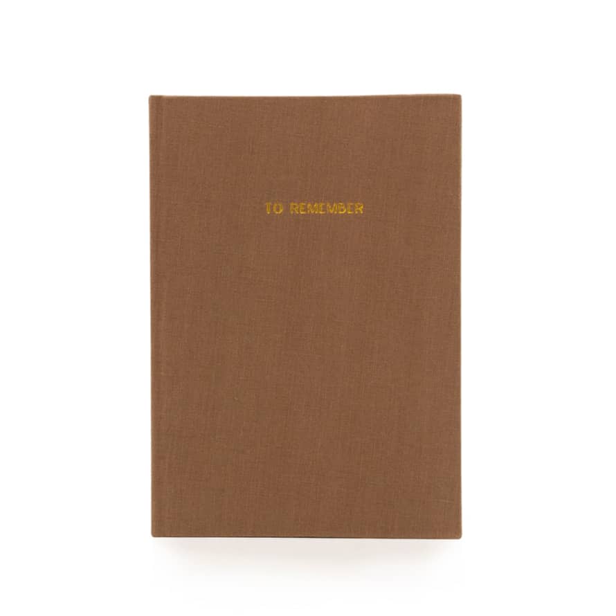 Monk & Anna To Remember Washed Linen Notebook - Cashew 