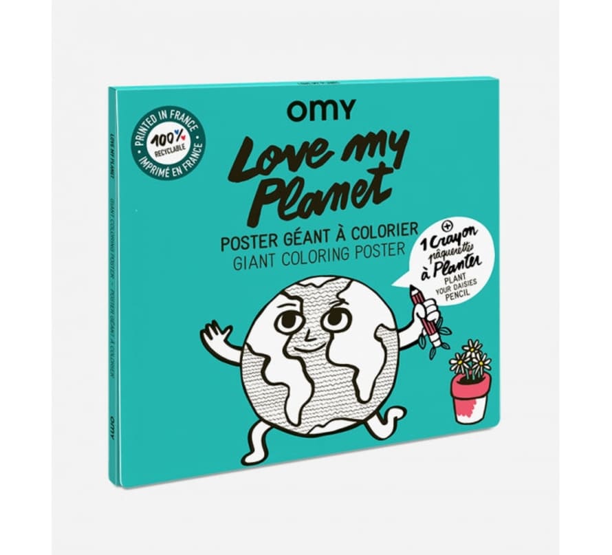 OMY Poster Da Colorare - I Love My Planet