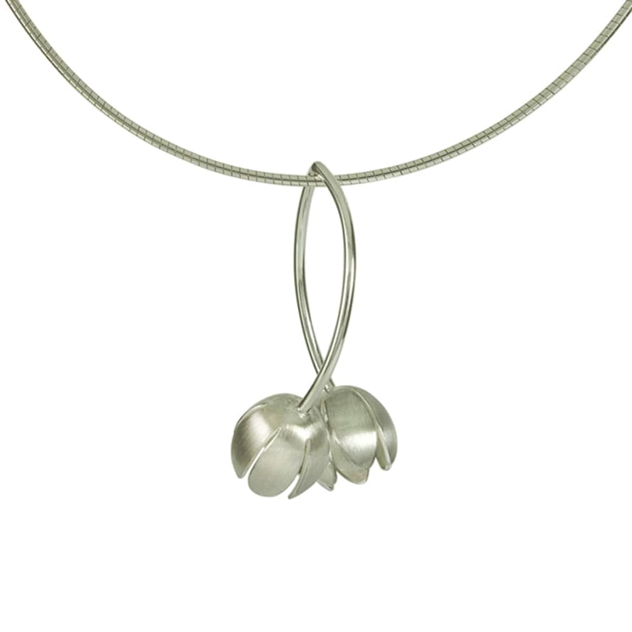 Gabriella Casemore Silver Crocus Flower Pendant