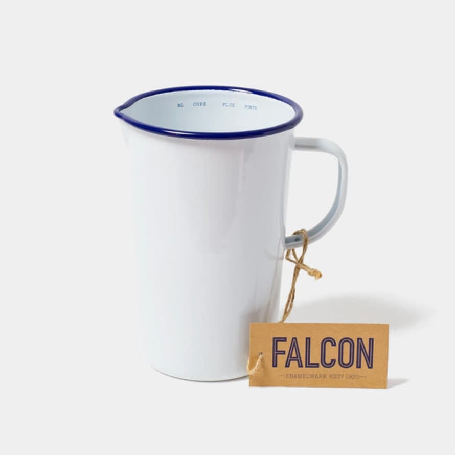 Falcon Enamelware White 2 Pint Jug