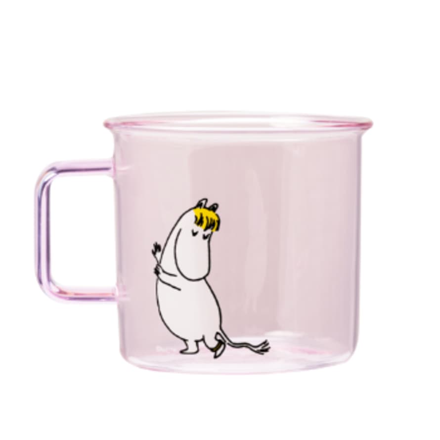 Treacle George Moomin Snorkmaiden Glass Mug in Pink