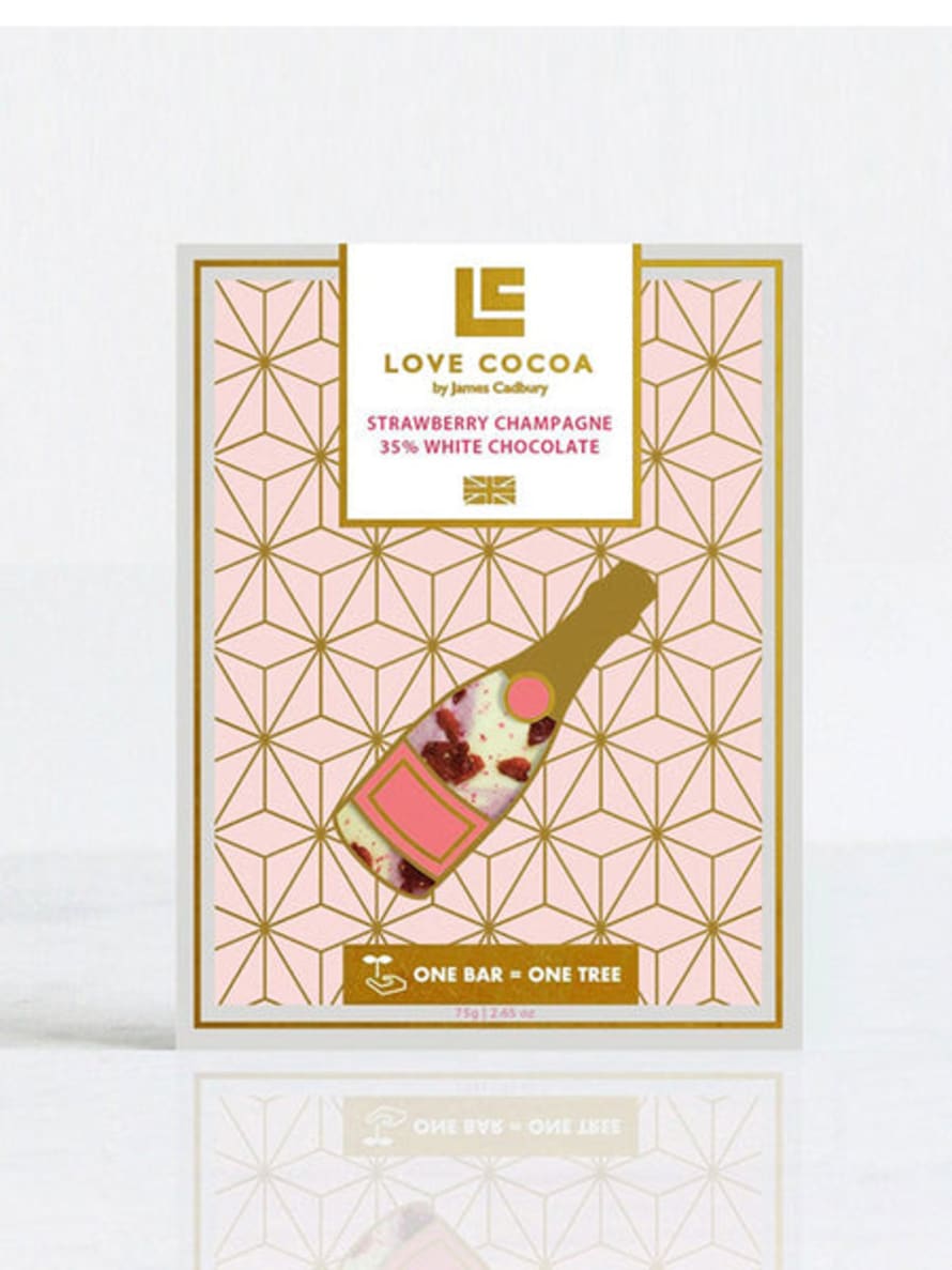 Love Cocoa Strawberry Champagne Chocolate Bar