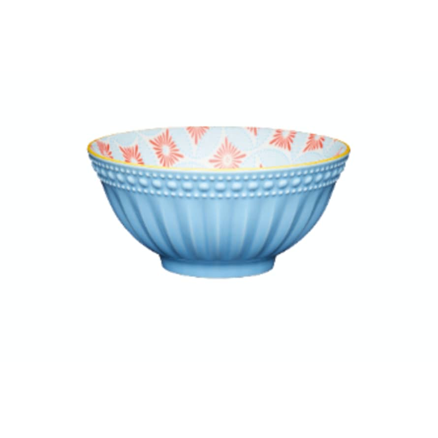 Kitchen Craft Light Blue Detailed Ceramic Bowl