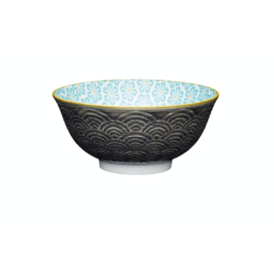 Kitchen Craft Grey Pattern Ceramic Bowl 