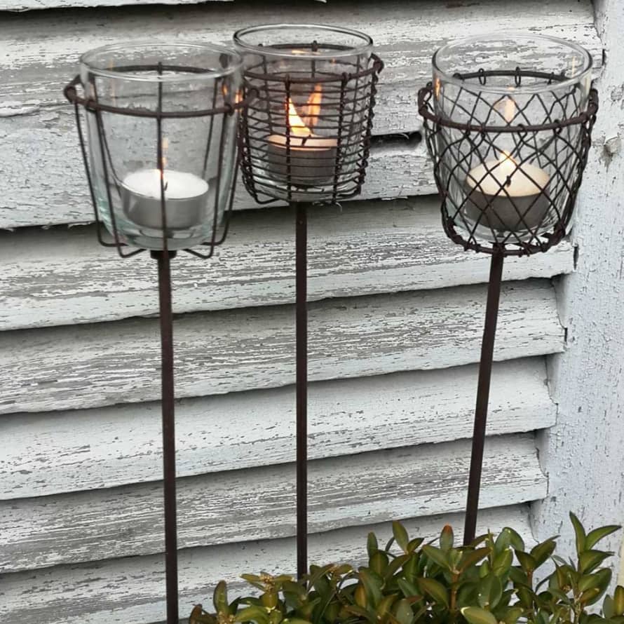 Casa Verde Rusty Garden Tealight Holders | Set of 3 Designs