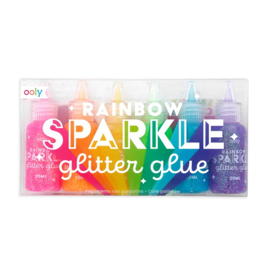 Ooly Rainbow Sparkle Glitter Glue - Set Of 6