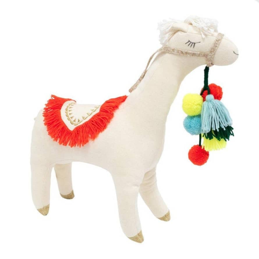Meri Meri Hugo Llama Knitted Toy Character Cushion