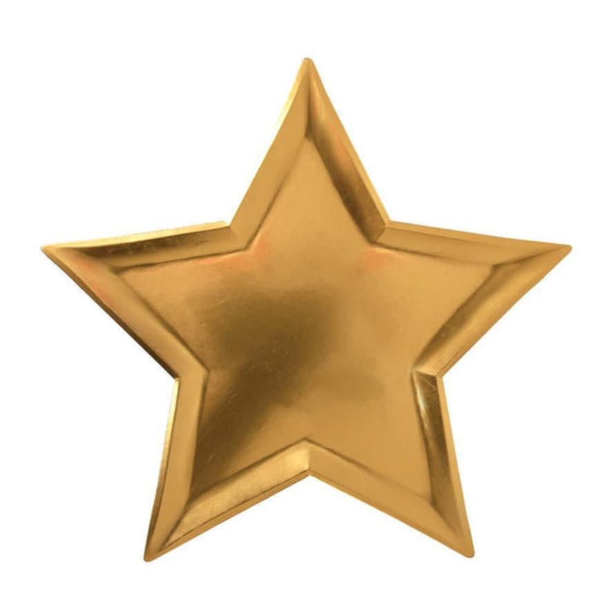 Meri Meri Gold Star Plates