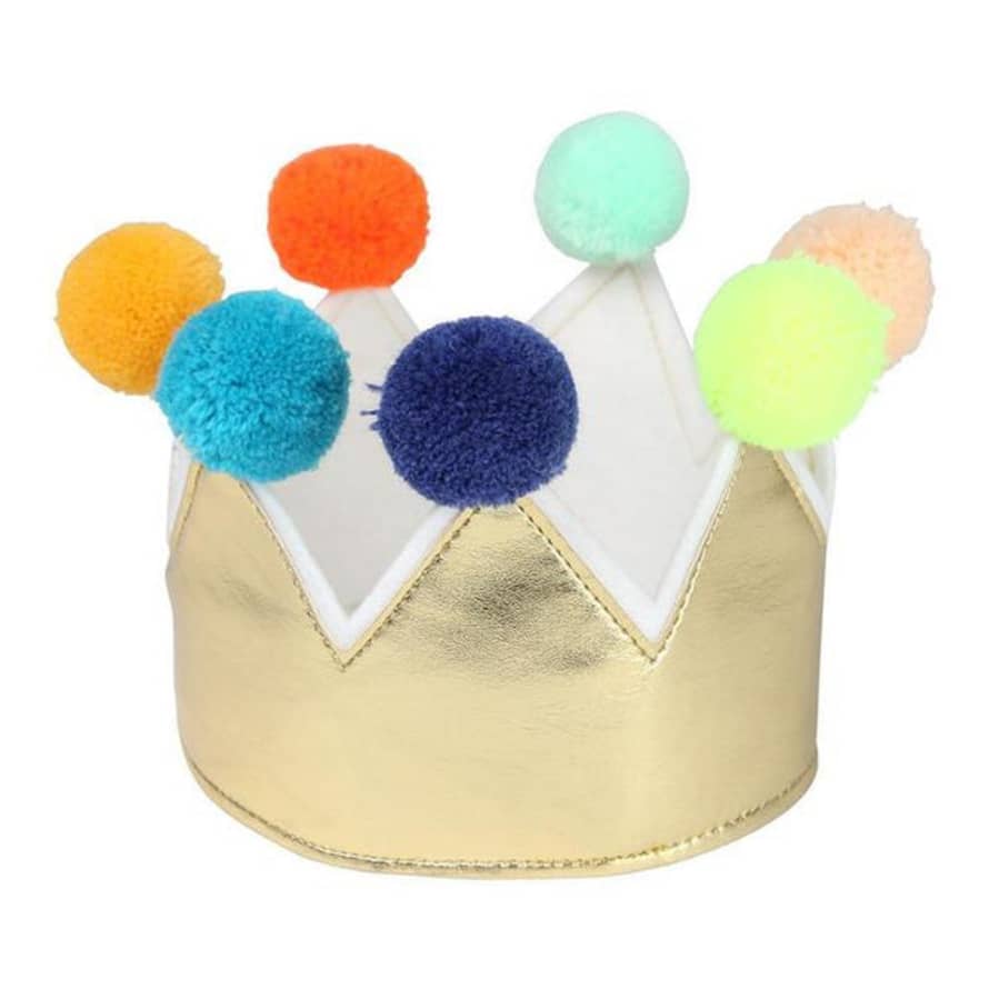 Meri Meri Gold Pompom Crown