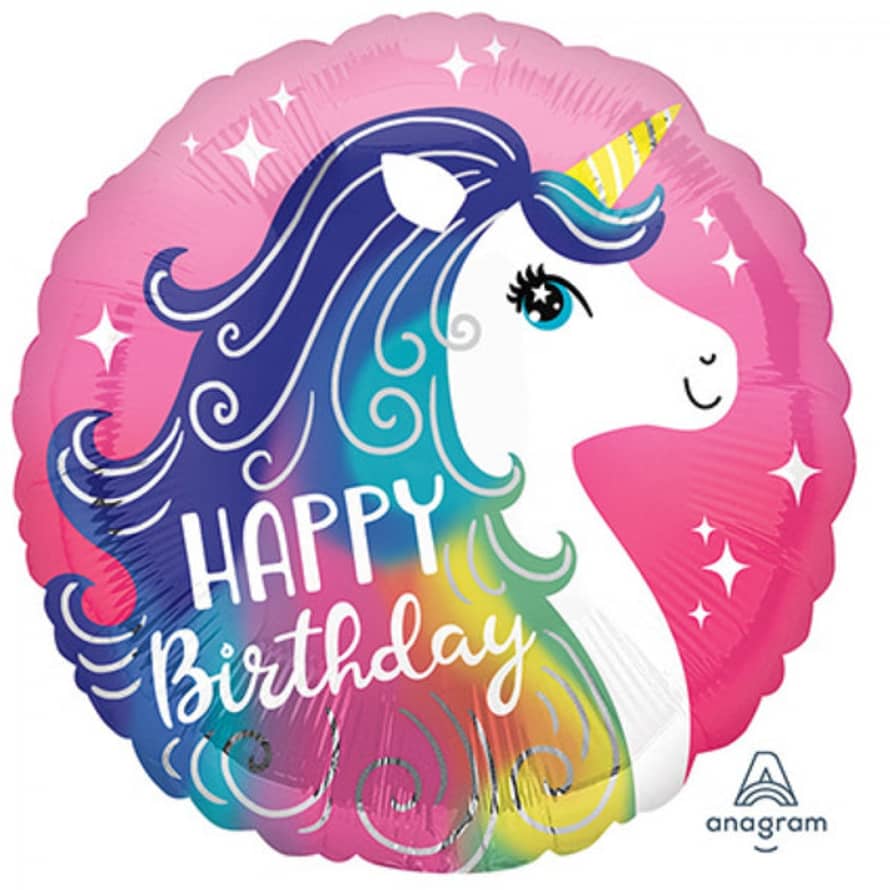 Anagram Unicorn Happy Birthday Balloon