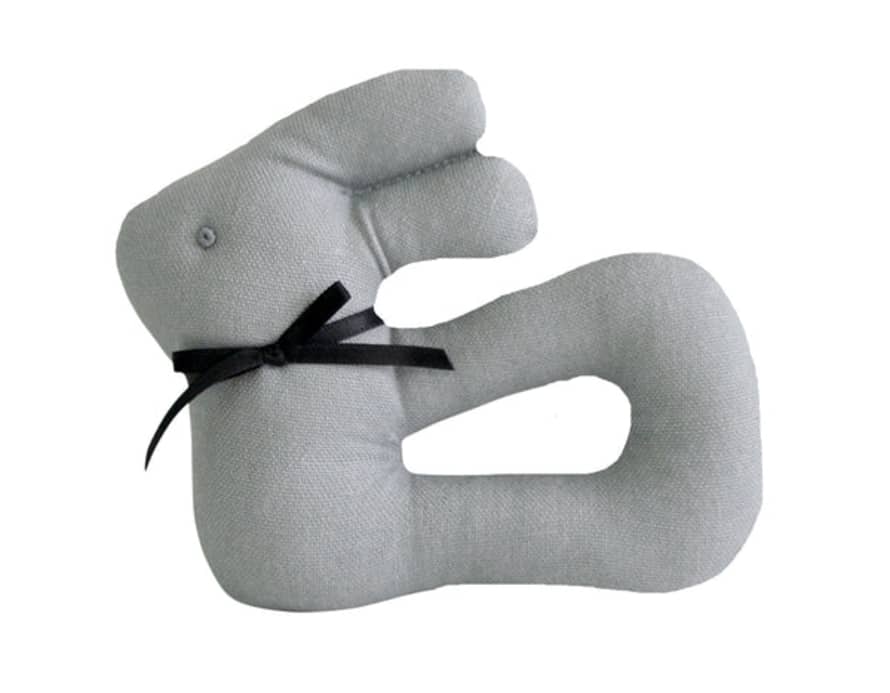 Alimrose My First Bunny Rattle Grey Linen