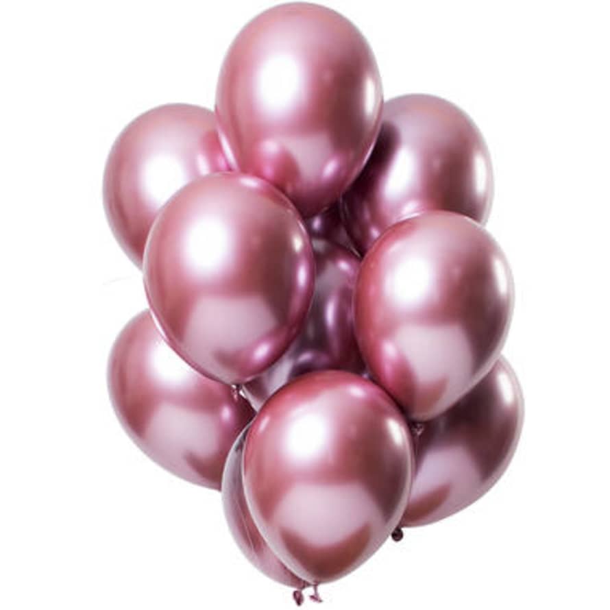 Folat Balloons Mirror Effect Pink 33cm - 12 Pieces