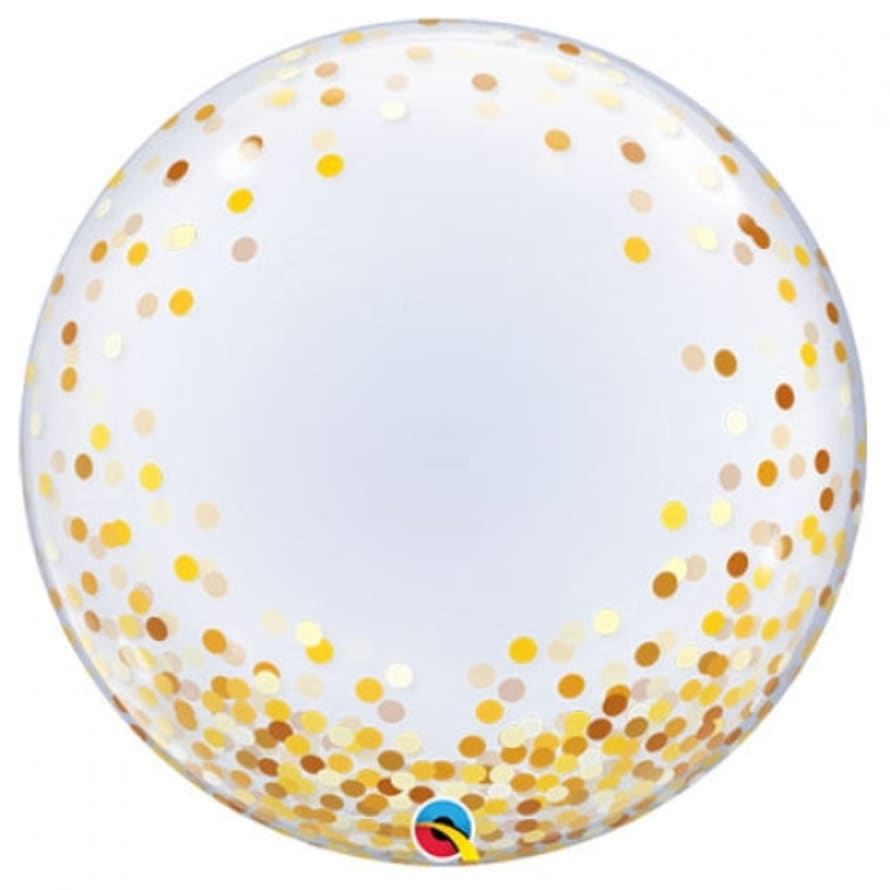 Qualatex Decobubble Gold Confetti Dots - 60cm