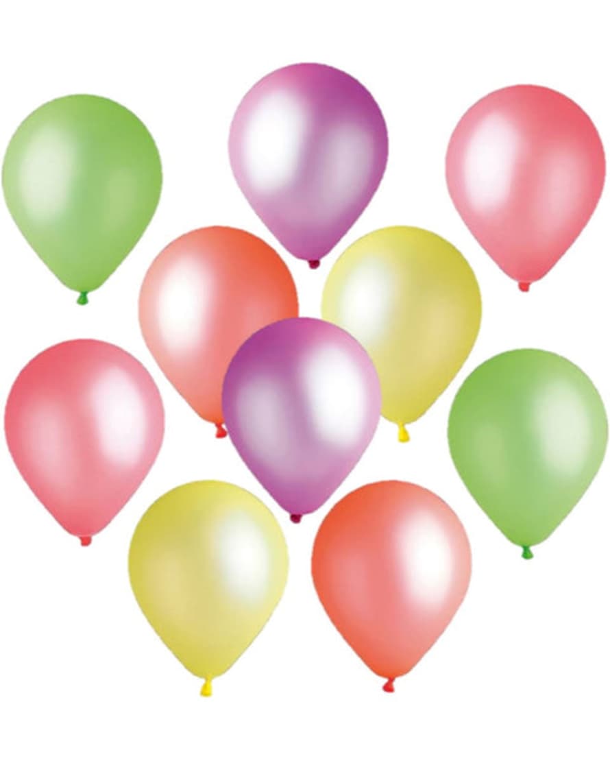 cotillons Alsace 10 Ballons Latex Fluo 10''
