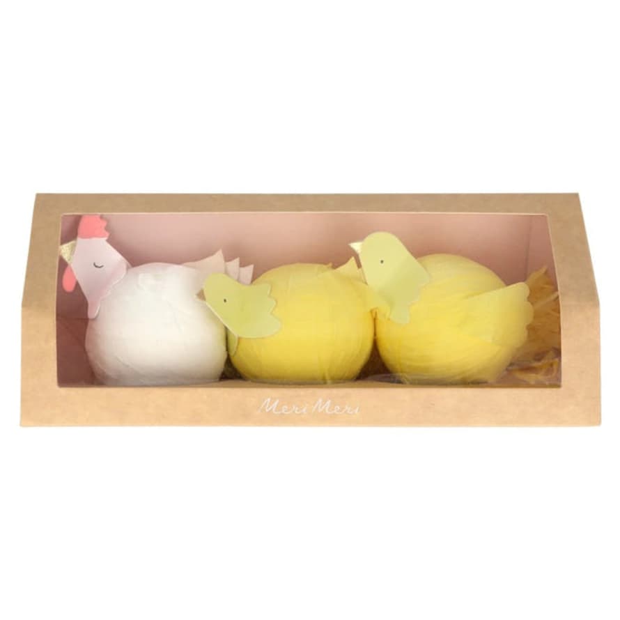 Meri Meri Hen & Chicks Surprise Balls Set Of 3
