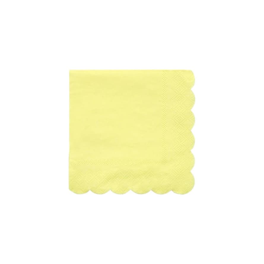 Meri Meri Pale Yellow Small Napkins Set Of 20