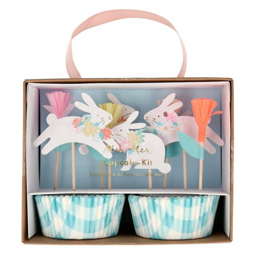 Meri Meri Spring Bunny Cupcake Kit Set Of 24 Toppers