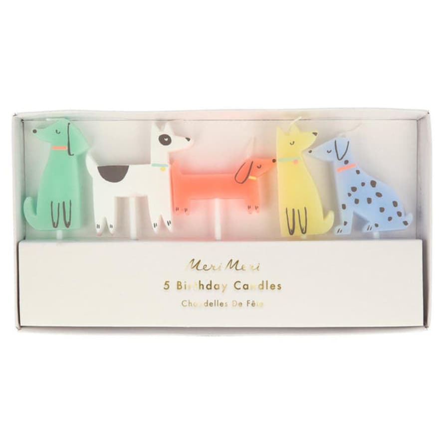 Meri Meri Dog Candles Set Of 5