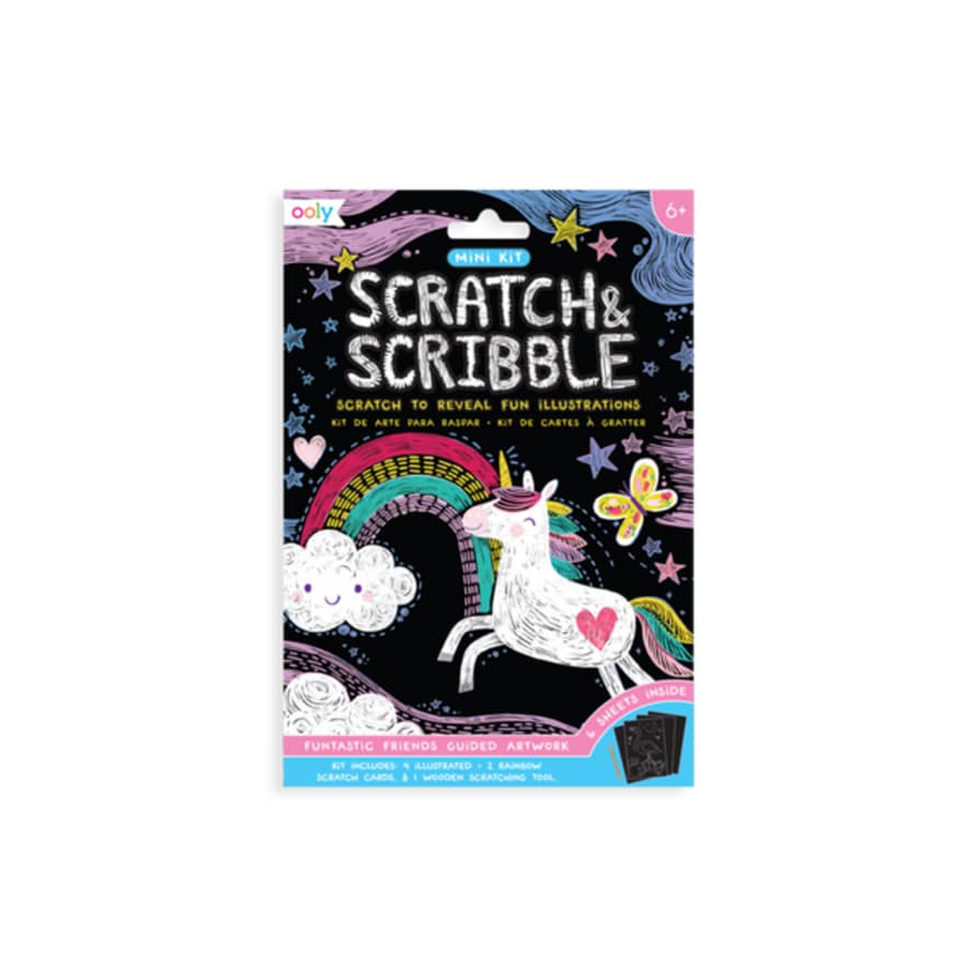Ooly Funtastic Friends Scratch And Scribble Mini Scratch Art Kit