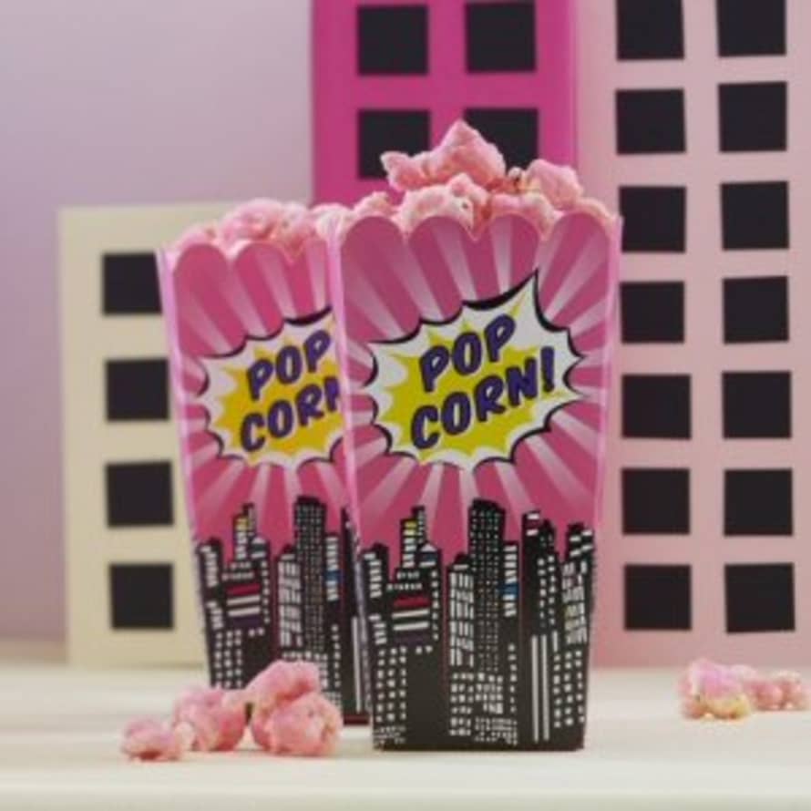 Ginger Ray Pink Popcorn Boxes - Pop Art Party