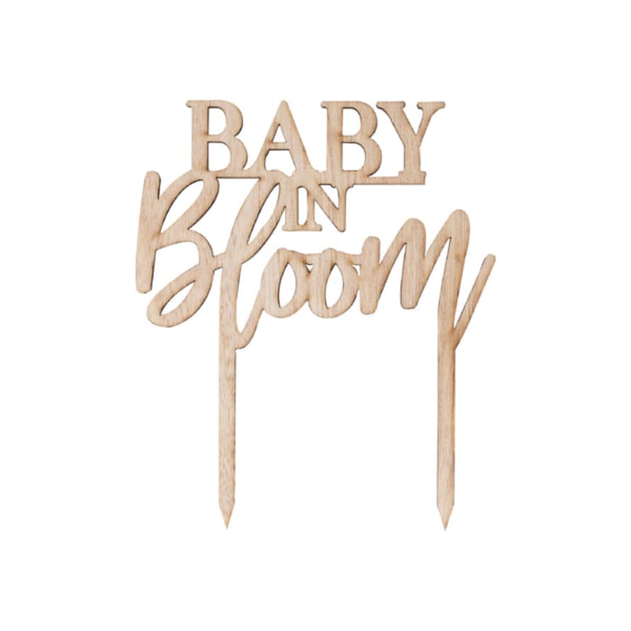 Gingerray Wooden Baby Shower Cake Topper