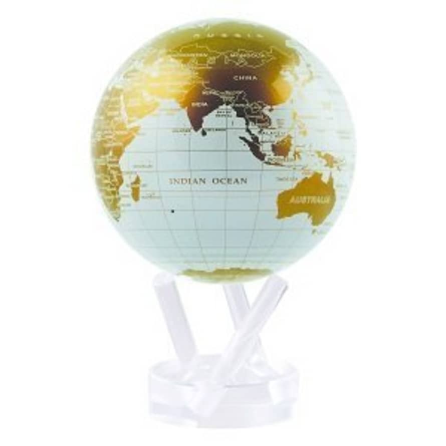 MOVA Mappamondo Globe Diam 4,5 Bianco/oro
