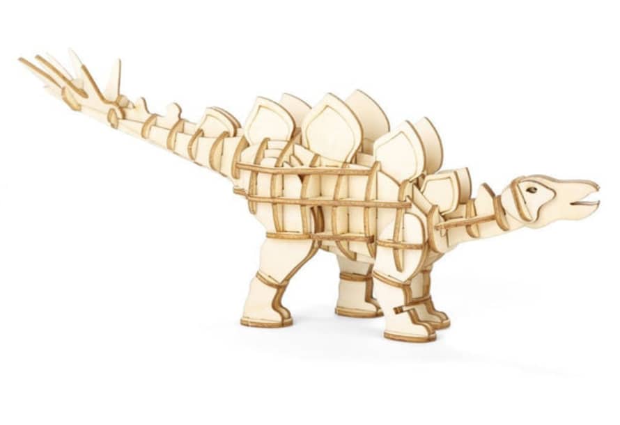 Kikkerland Design 3d Wooden Puzzle Stegosaurus