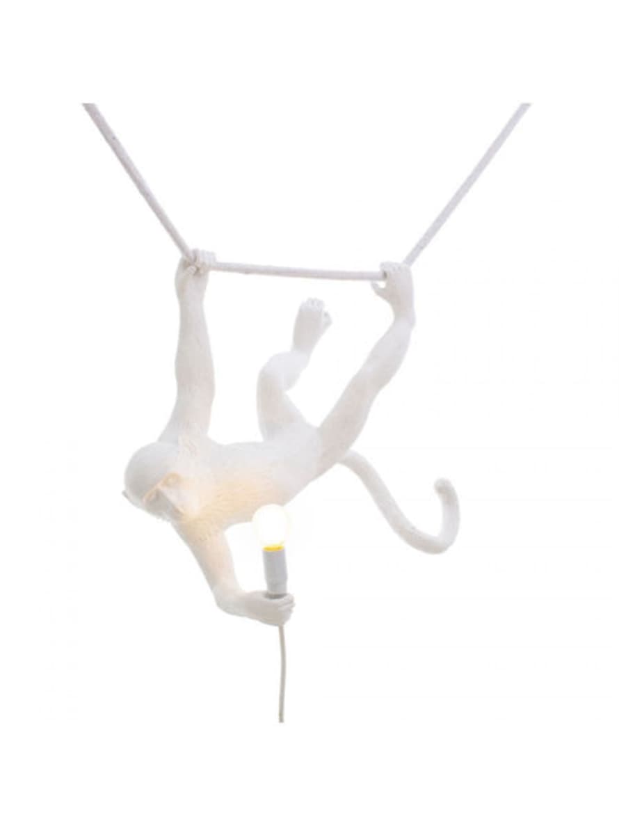 Seletti Lampada Resina Indoor Monkey White Art 14875