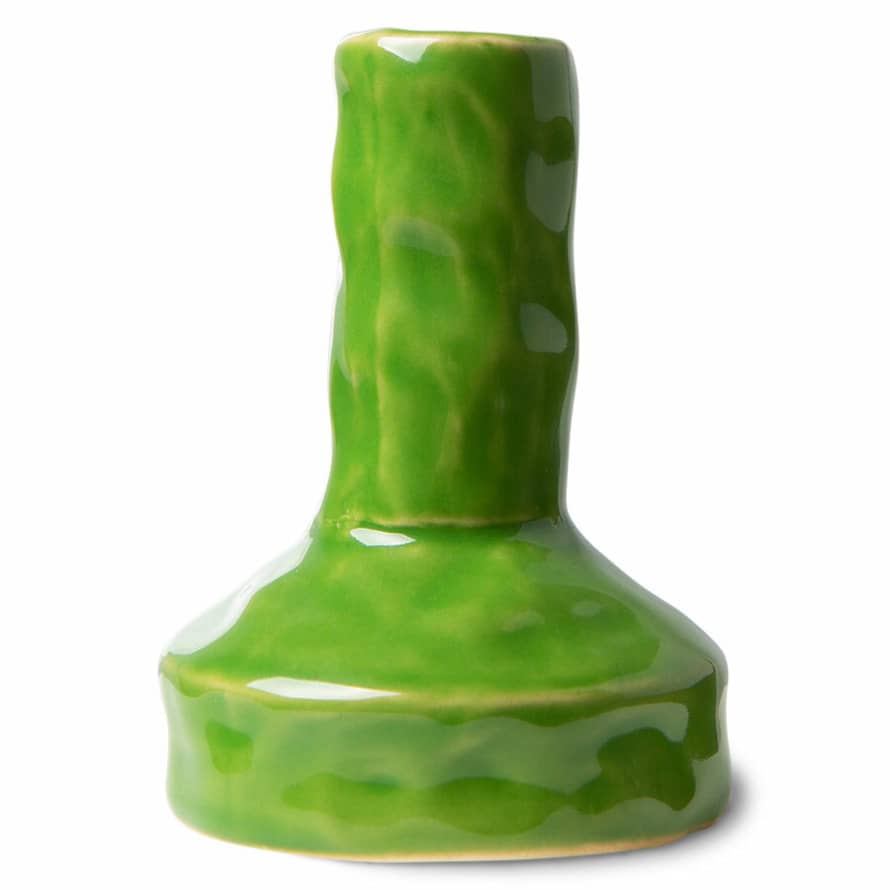 HK Living The Emeralds: Ceramic Candle Holder S, Lime Green