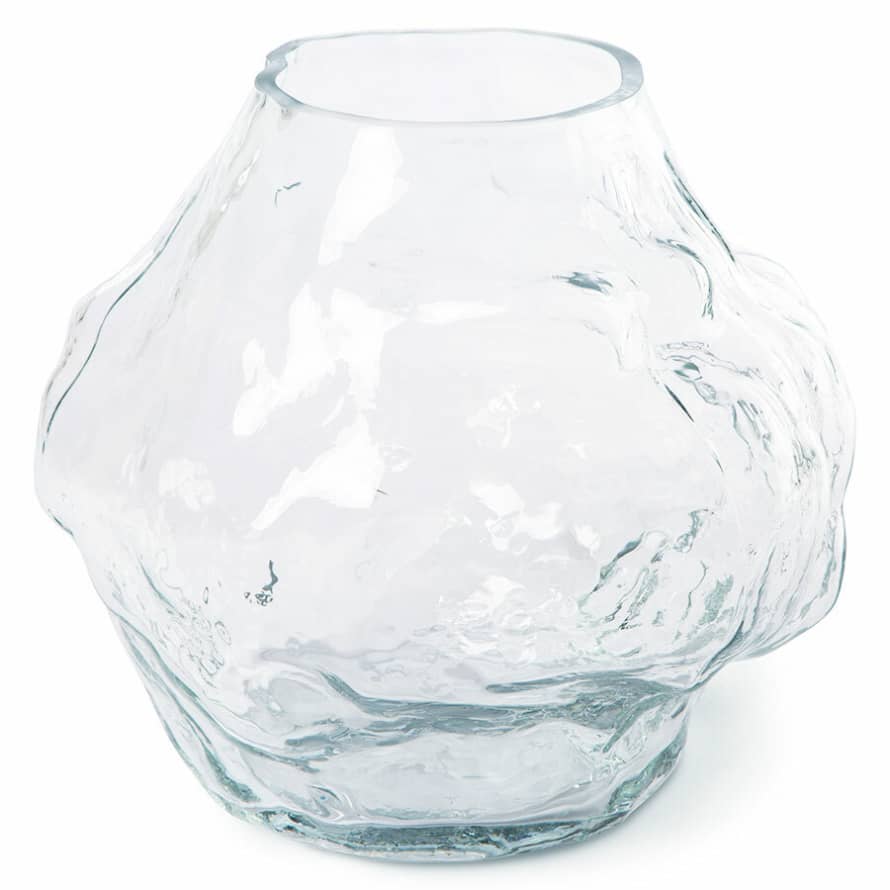 HK Living Objects: Cloud Vase Clear Glass Low