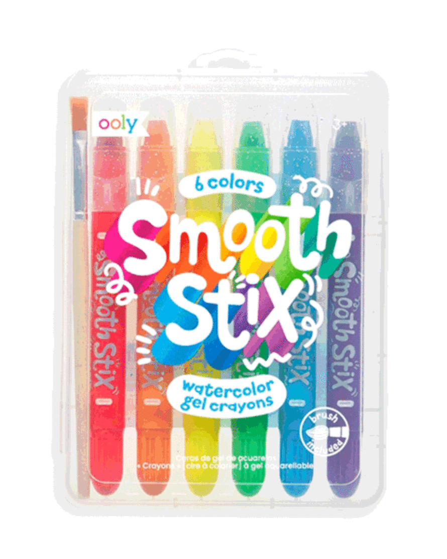 Ooly Smooth Stix Watercolor Gel Crayons 7 Piece Set