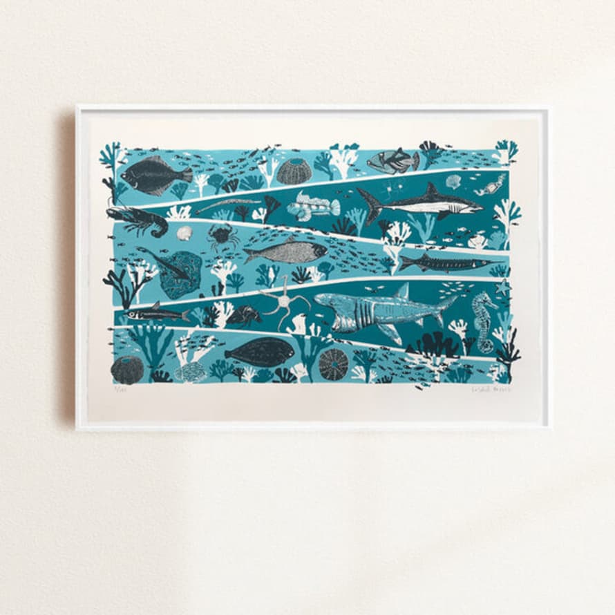 Folded Forest Ocean Print