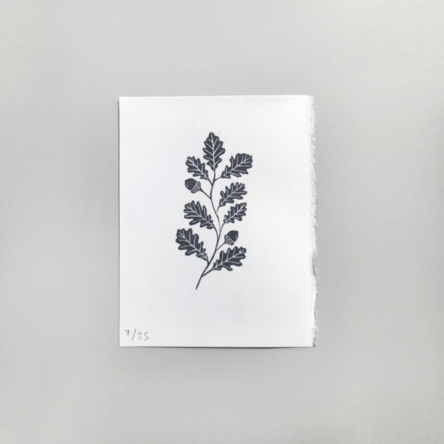 Folded Forest Oak Leaves Print