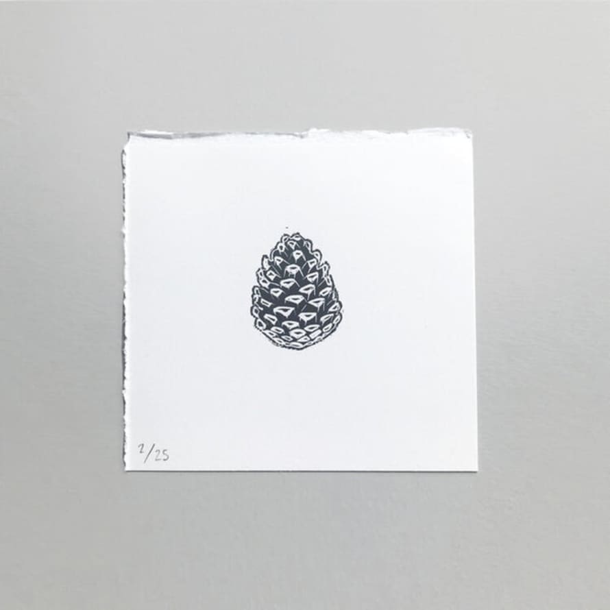 Folded Forest Pine Cone Print