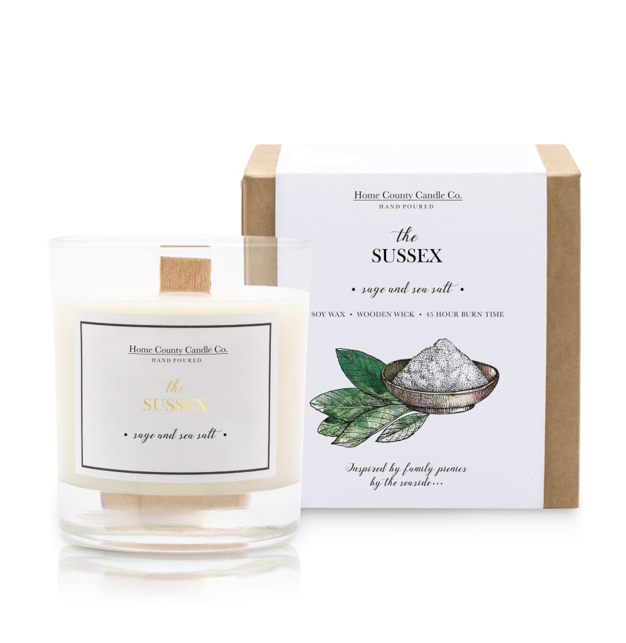 Home County Candle The Sussex Sage and Sea Salt Candle