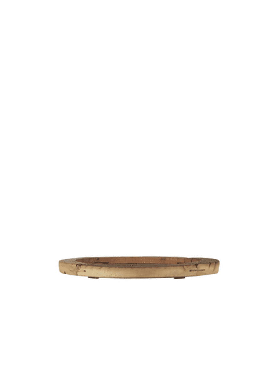 Ib Laursen Small Wooden Flat Round Serving Tray