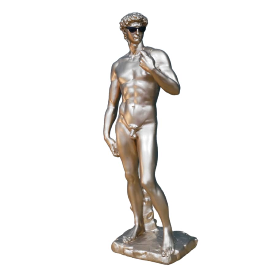 &Quirky Gold Cool Dude David Statue
