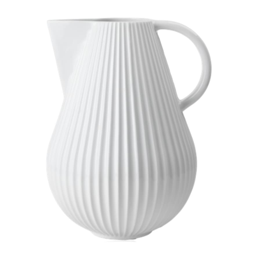 Lyngby Porcelaen Tura Jug Vase White Porcelain 27.5cm