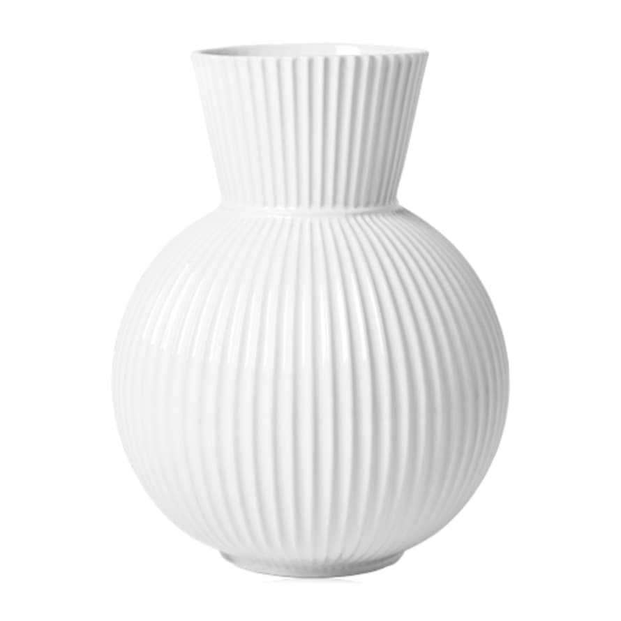 Lyngby Porcelaen Tura Vase 34cm White Porcelain