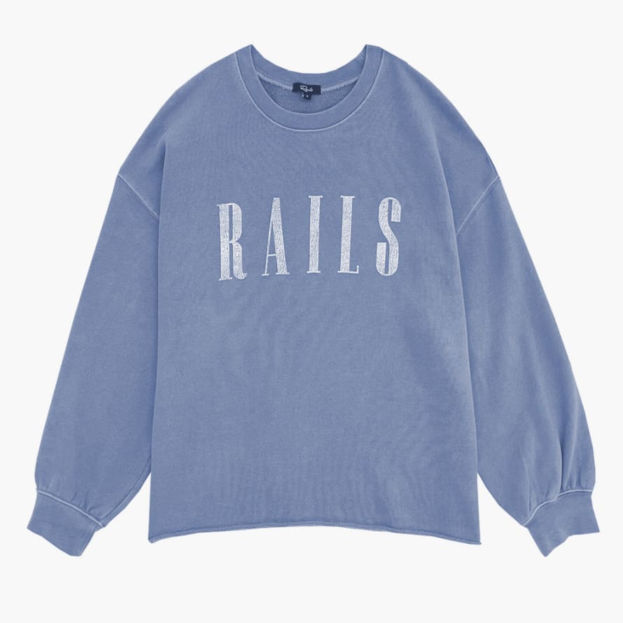 Rails Signature Sweatshirt - Washed Indigo