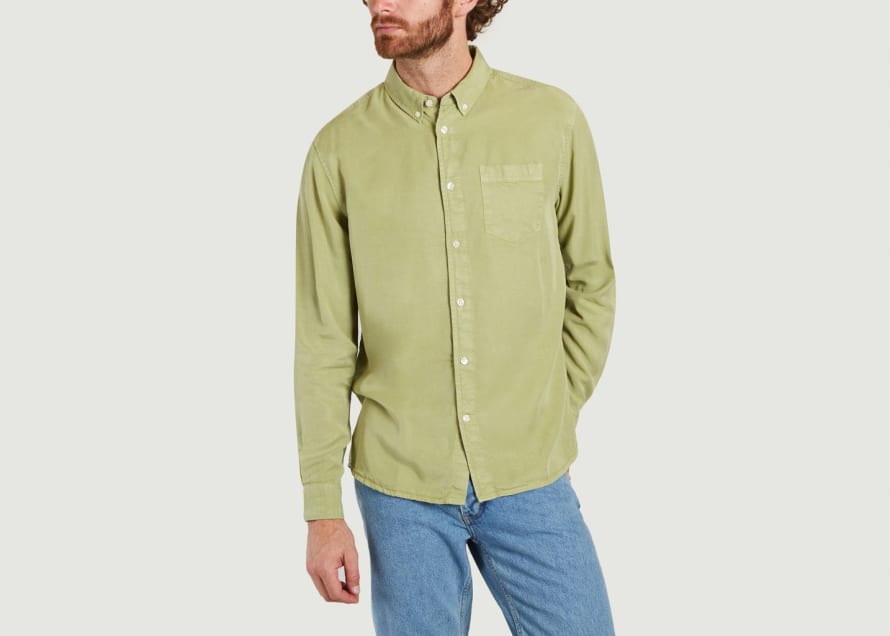 Knowledge Cotton Apparel  Larch Shirt In Tencel
