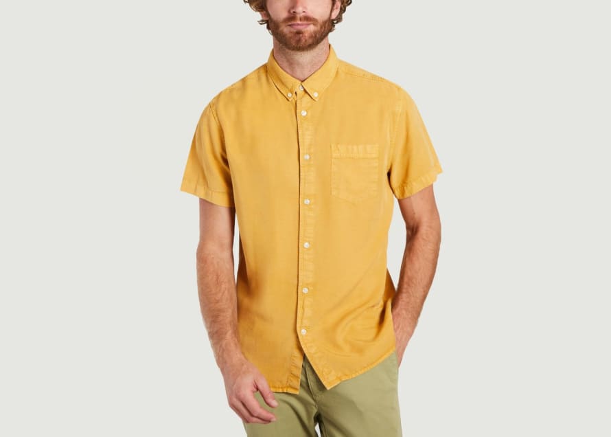 Knowledge Cotton Apparel  Larch Shirt In Tencel