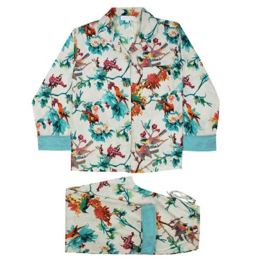 Powell Craft Turquoise Hummingbird Pyjamas